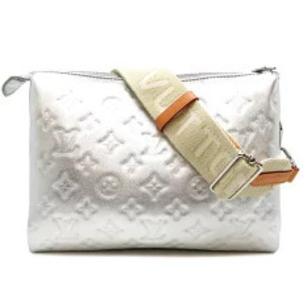 Louis Vuitton Lambskin Bag Coussin Silver Shoulder